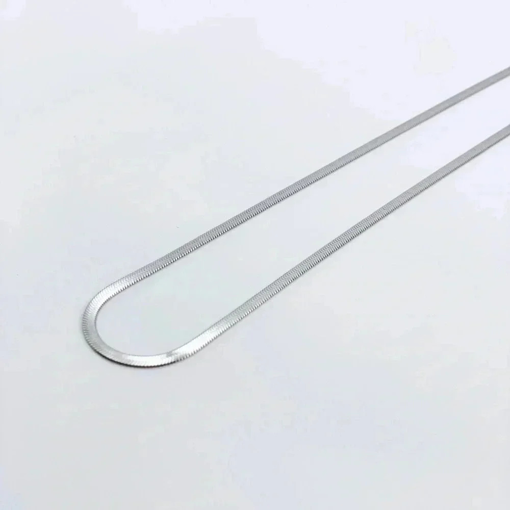 2.5mm Dainty Gold  Snake Chain Necklace Stainless Steel Chain Layering - Picture 2 of 8